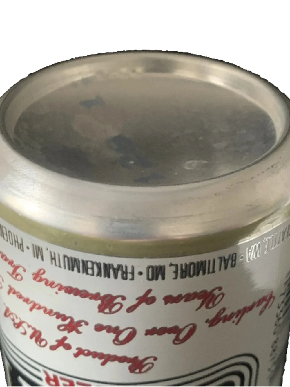 Vintage Beer Can Carling Black Label Light Empty Product of USA